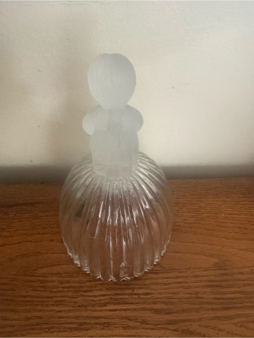 1978 Goebel Crystal Decorative Bell with Frosted Figurine